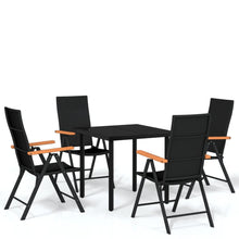 -Delige Tuinset Zwart 5 80 cm tafellengte