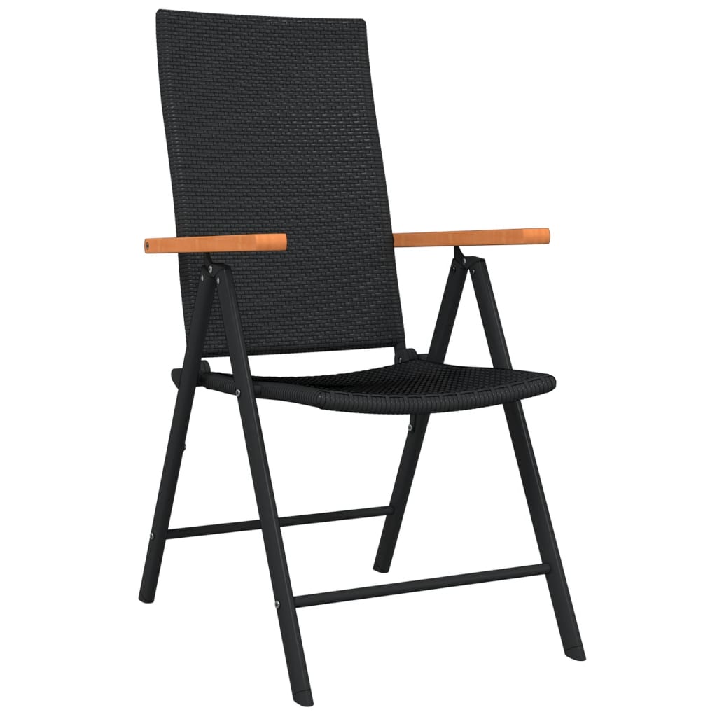 -Delige Tuinset Zwart 5 140 cm tafellengte