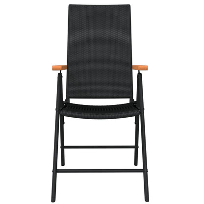 -Delige Tuinset Zwart 5 140 cm tafellengte