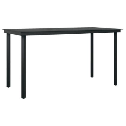 -Delige Tuinset Zwart 5 140 cm tafellengte