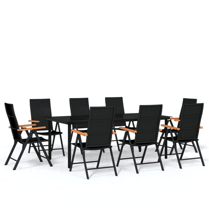 9-delige Tuinset zwart