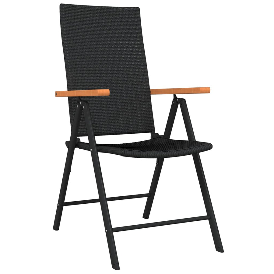 -Delige Tuinset Zwart 5 140 cm tafellengte