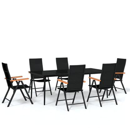 7-delige Tuinset zwart
