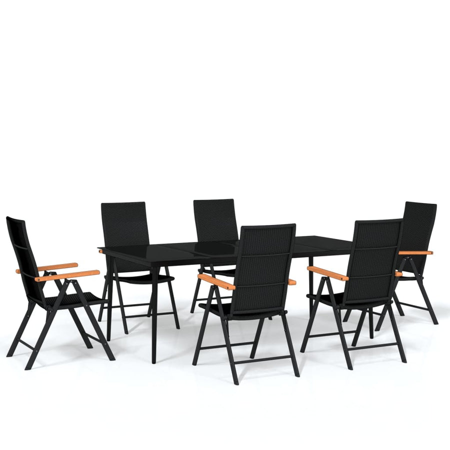 7-delige Tuinset zwart