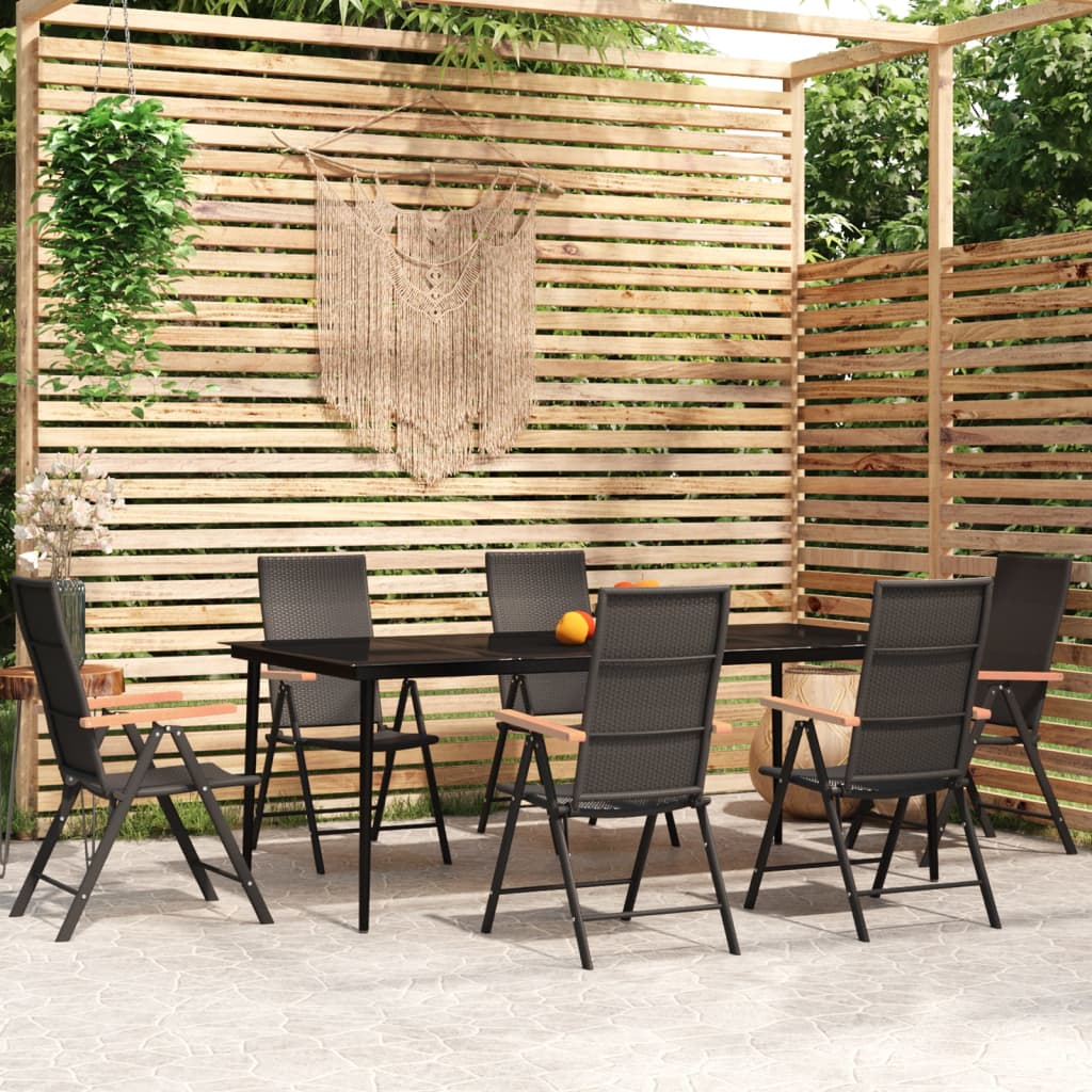 7-delige Tuinset zwart