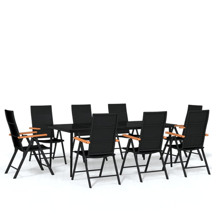 9-delige Tuinset zwart