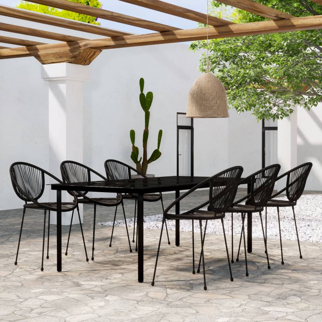 7-delige Tuinset zwart