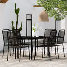 7-piece garden set black