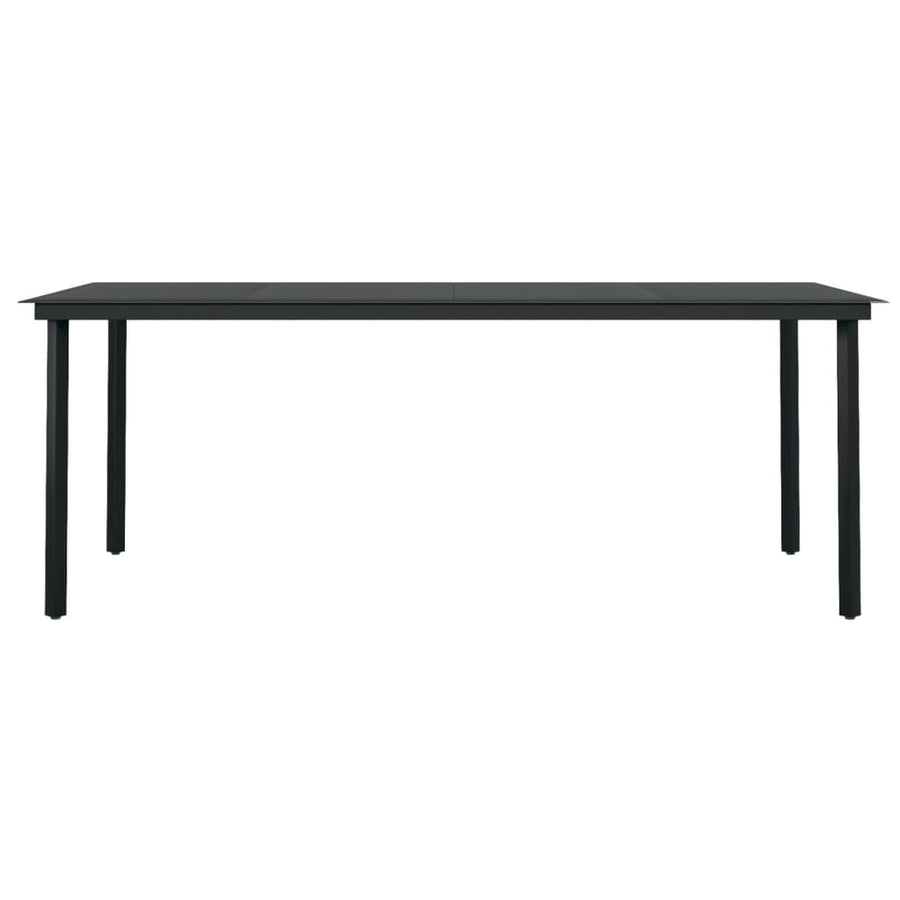 7-Delige Tuinset Zwart 6 200 cm tafellengte