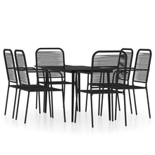 -Delige Tuinset Zwart 7 140 cm tafellengte