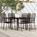 7-piece garden set black