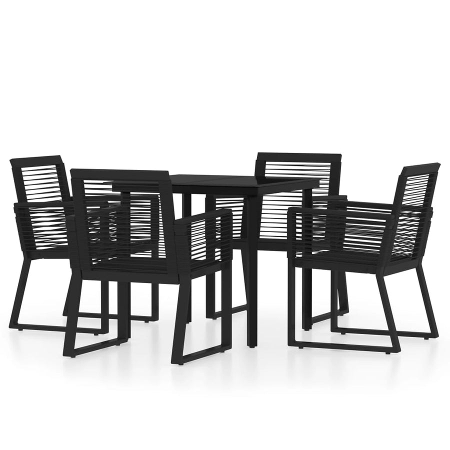 -Delige Tuinset Zwart 5 80 cm tafellengte