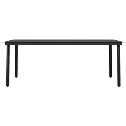 7-Delige Tuinset Zwart 6 200 cm tafellengte