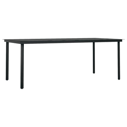 7-Delige Tuinset Zwart 6 200 cm tafellengte