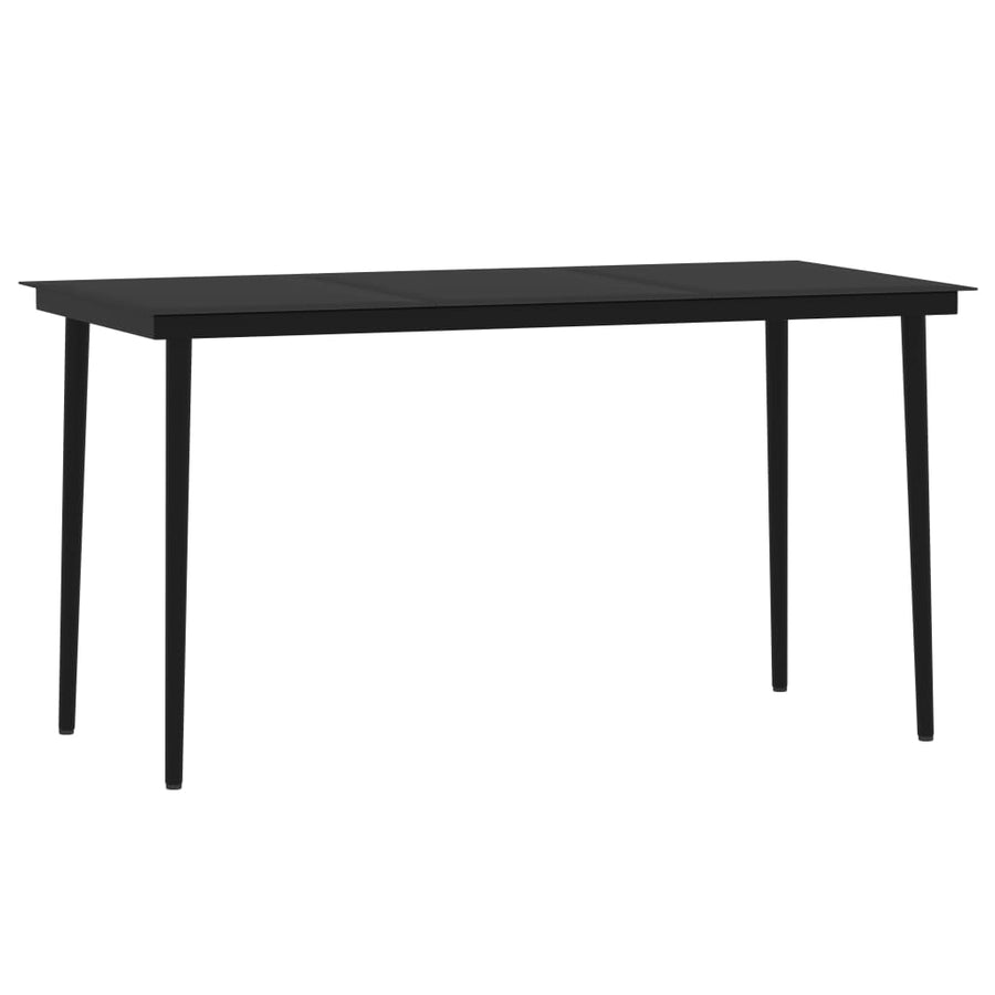 -Delige Tuinset Zwart 7 140 cm tafellengte