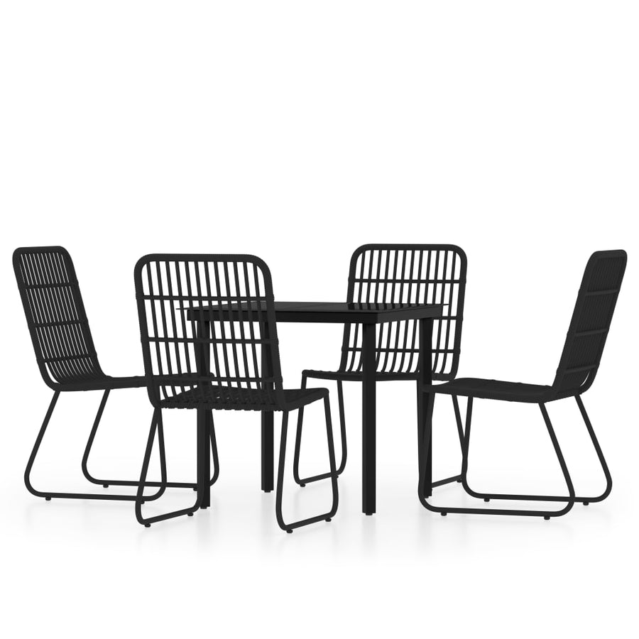 -Delige Tuinset 5 80 cm tafellengte Zwart