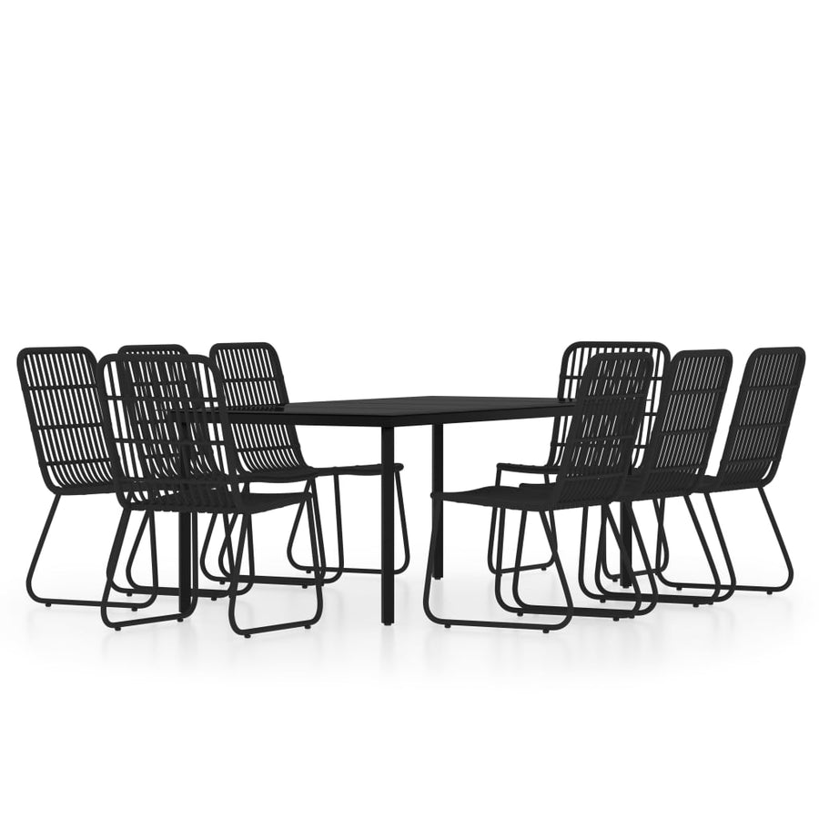 Tuinset 9 200 cm tafellengte Zwart