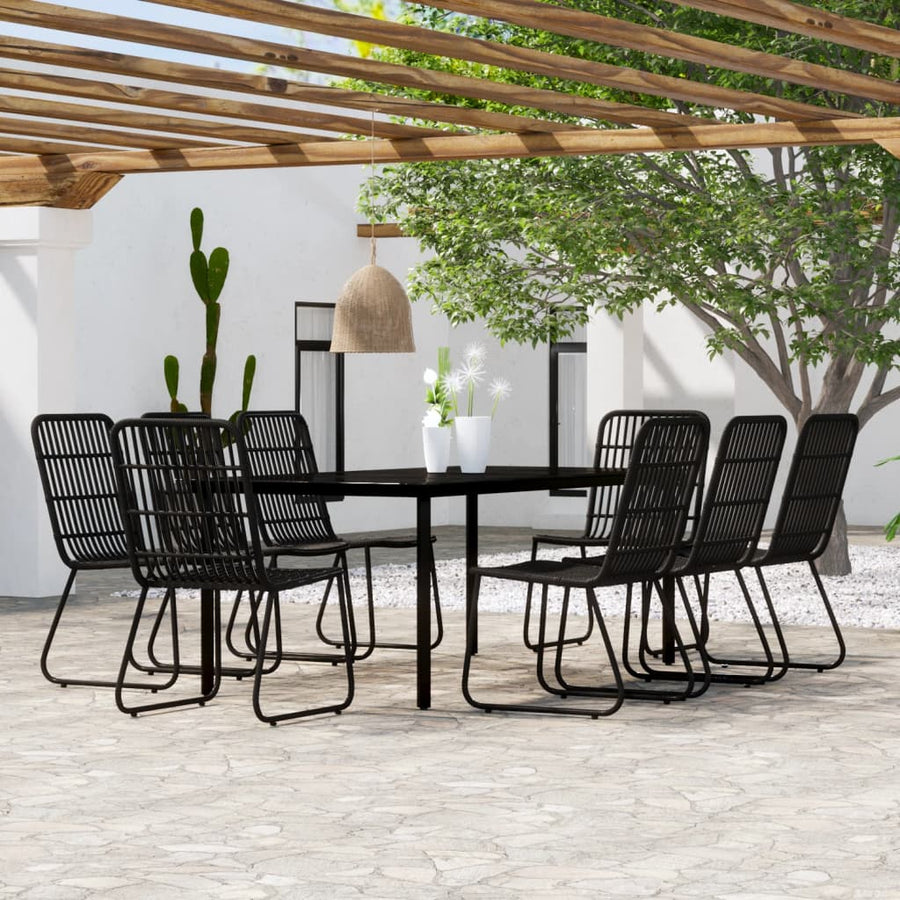 Tuinset 9 200 cm tafellengte Zwart