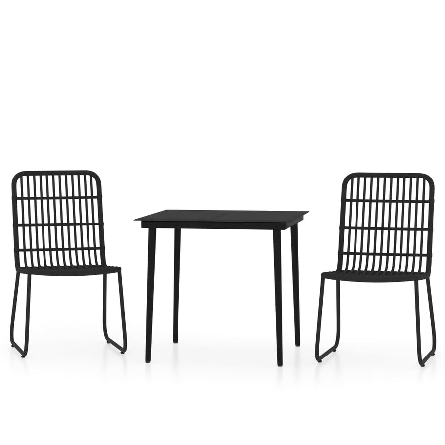 -Delige Tuinset 3 80 cm tafellengte Zwart