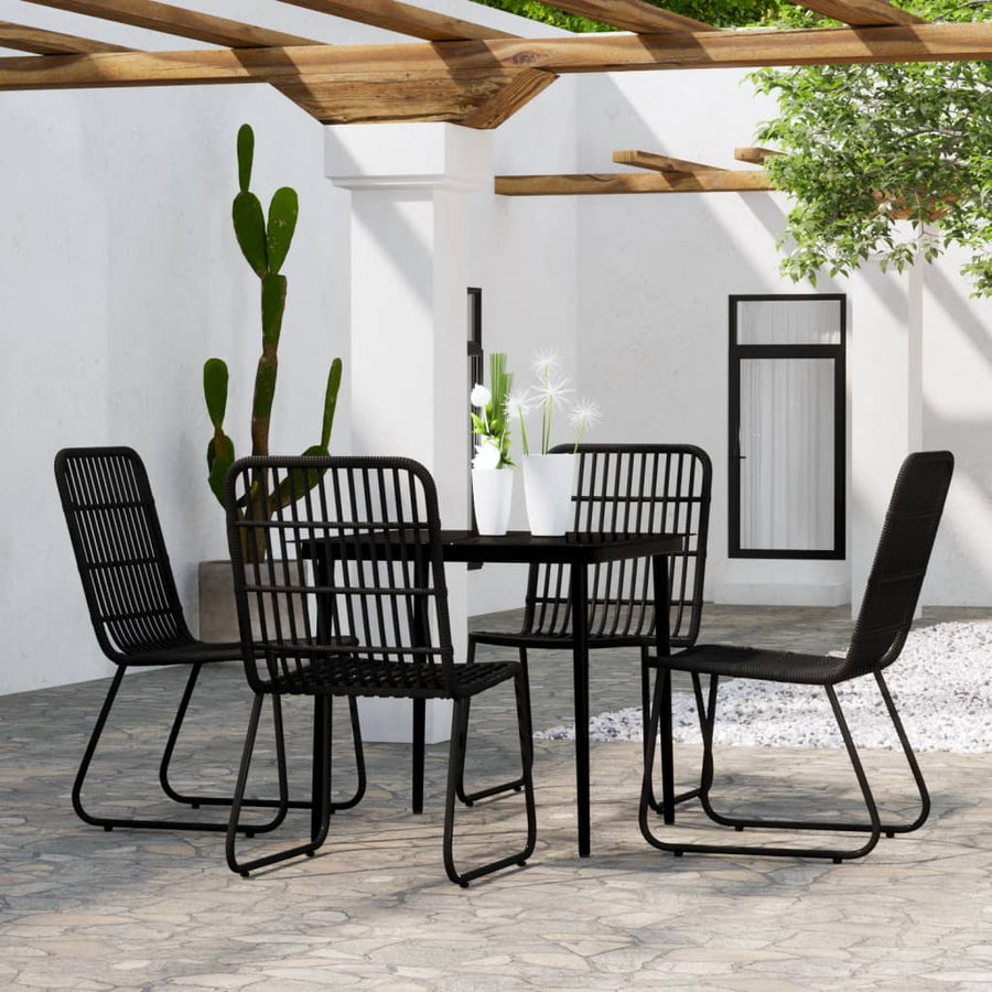 -Delige Tuinset 5 80 cm tafellengte Zwart