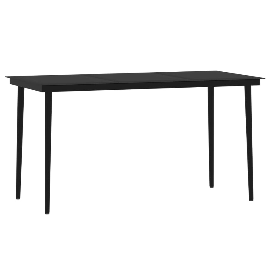 -Delige Tuinset 7 140 cm tafellengte Zwart