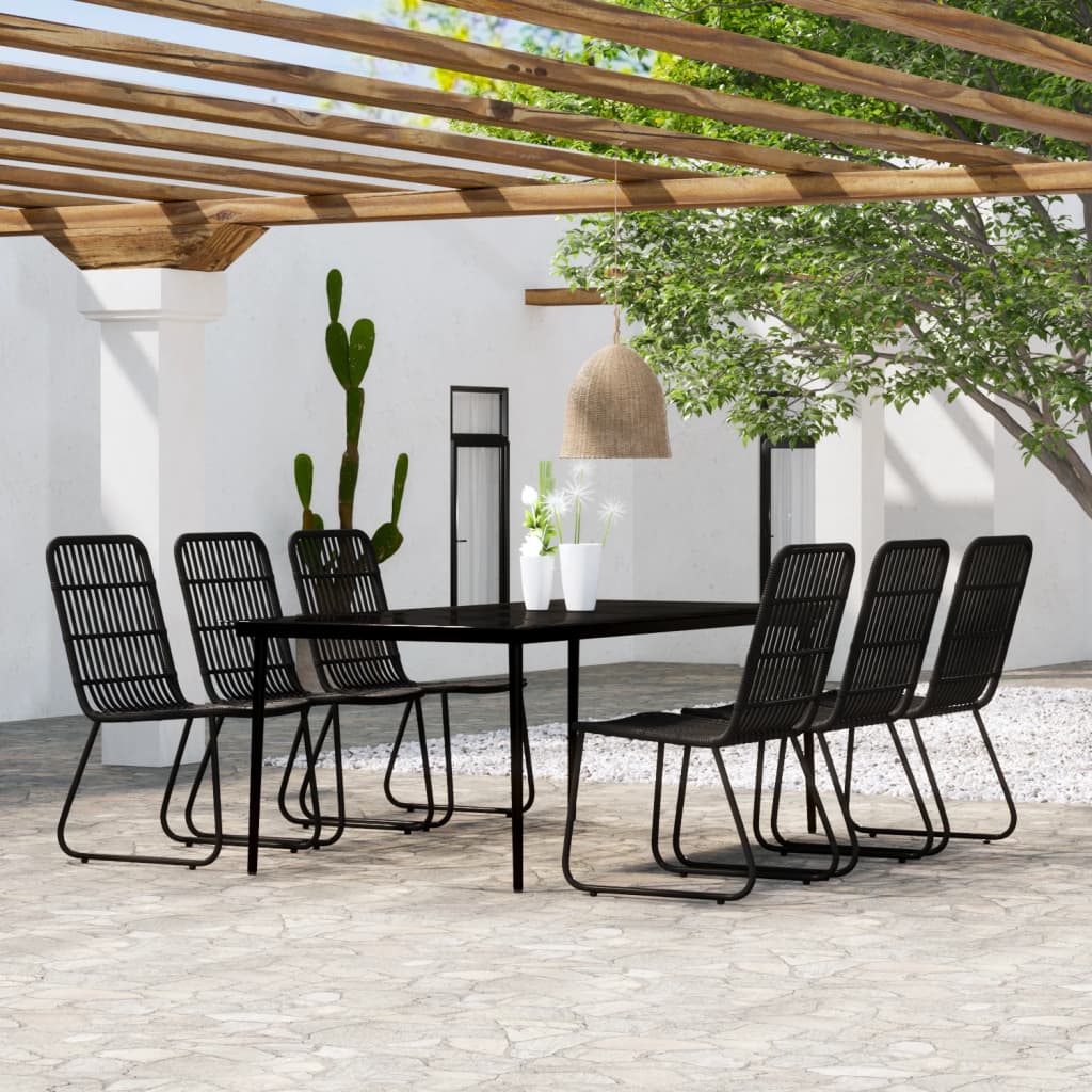 7-delige Tuinset zwart