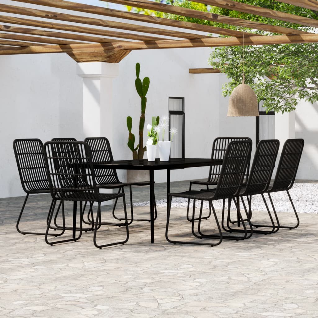 9-delige Tuinset zwart