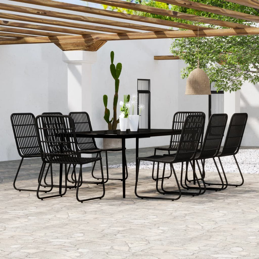 9-delige Tuinset zwart