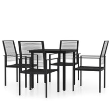 -Delige Tuinset Zwart 5 80 cm tafellengte