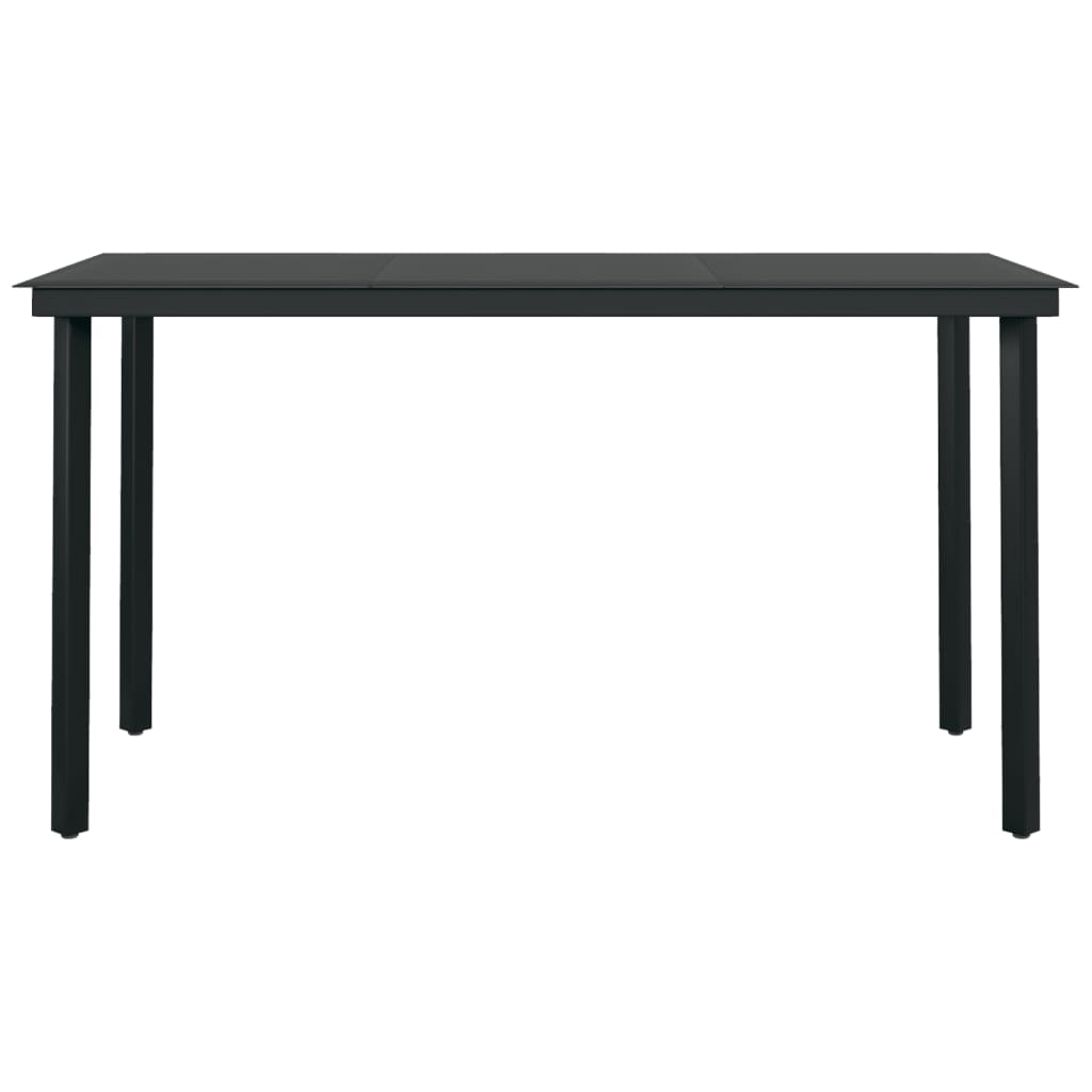 -Delige Tuinset Zwart 7 140 cm tafellengte