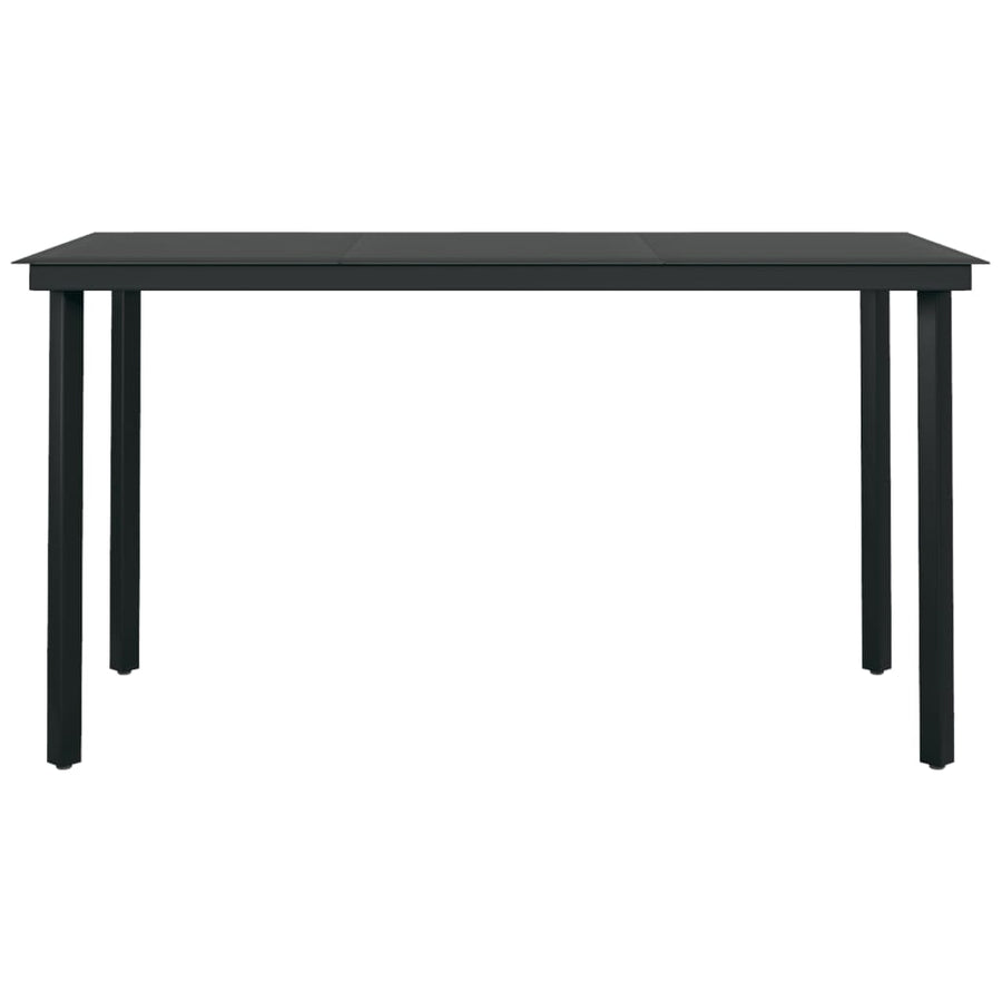 -Delige Tuinset Zwart 7 140 cm tafellengte