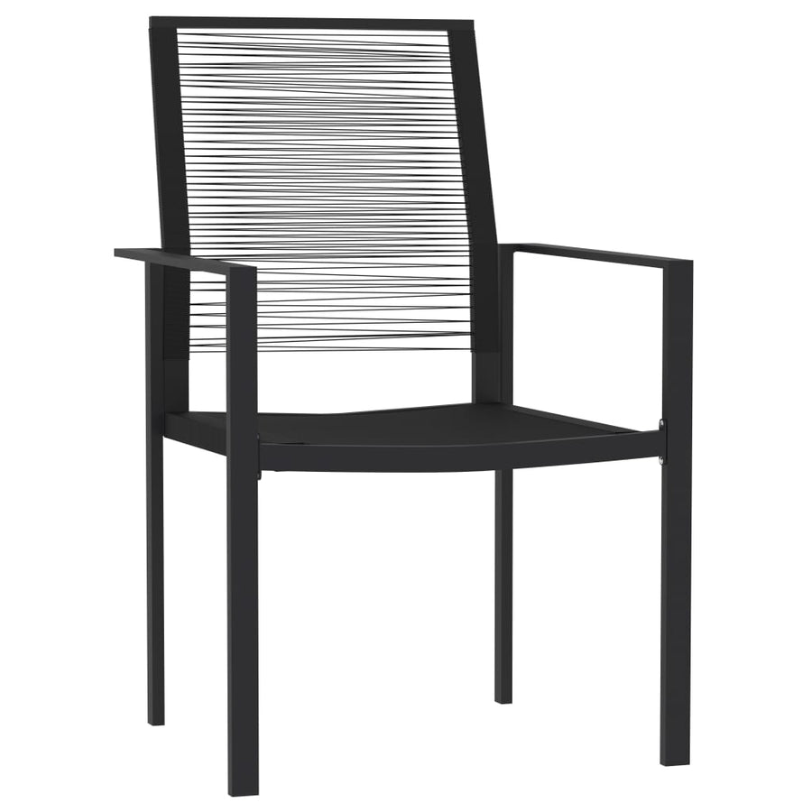 7-Delige Tuinset Zwart 6 200 cm tafellengte