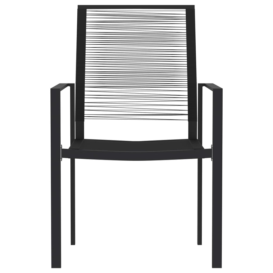 9-Delige Tuinset Zwart 8 200 cm tafellengte