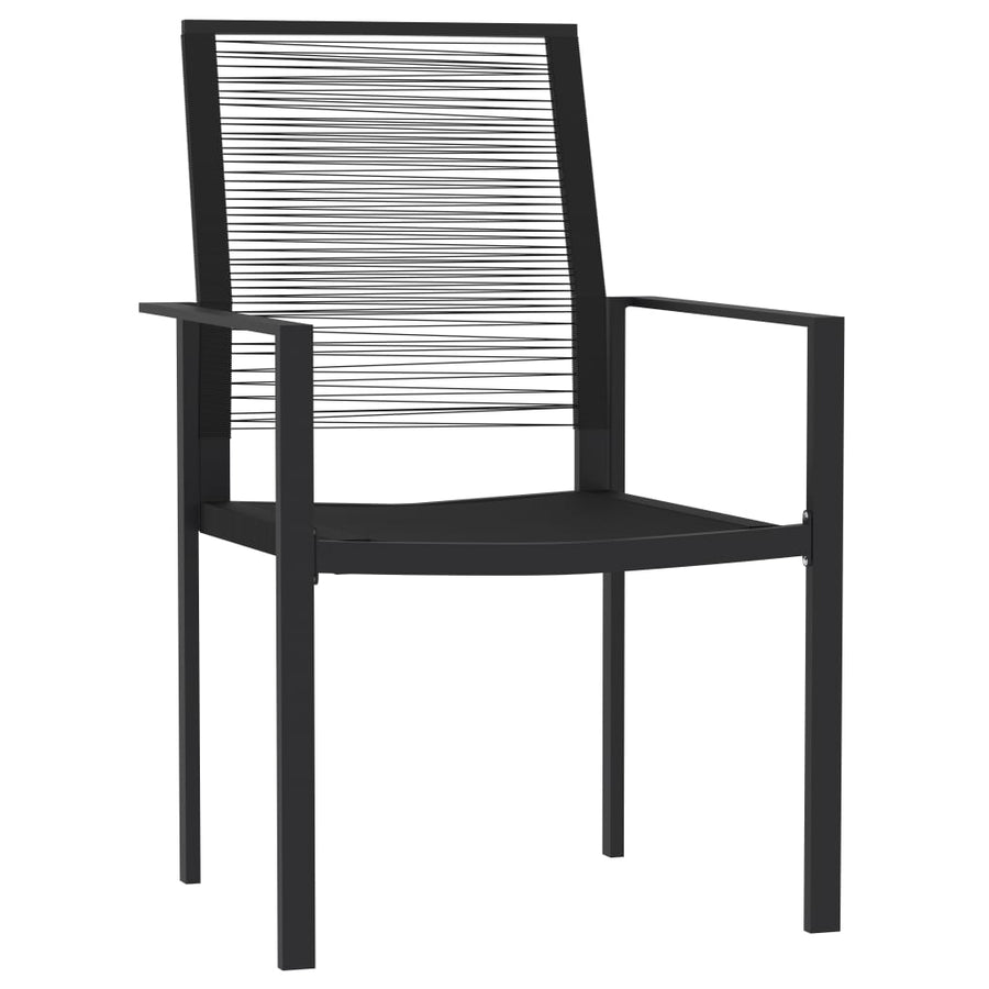 -Delige Tuinset Zwart 5 140 cm tafellengte