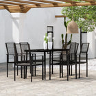 7-piece garden set black