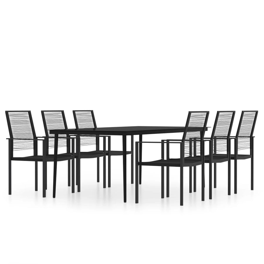7-delige Tuinset zwart