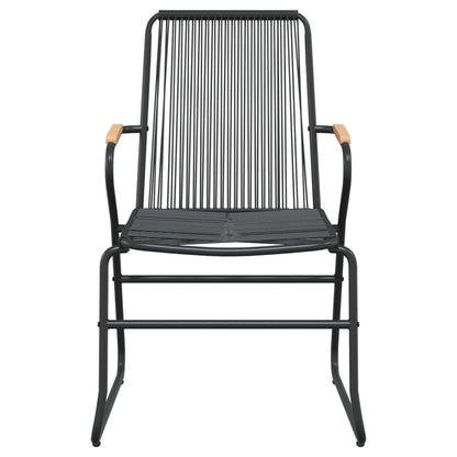 -Delige Tuinset Pvc-Rattan Zwart 5 80 cm tafellengte