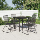 5-piece Garden Furniture Set PVC-Poly Rattan Black