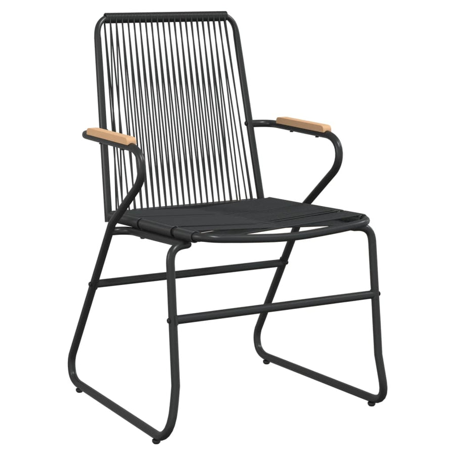 -Delige Tuinset Pvc-Rattan Zwart 7 140 cm tafellengte