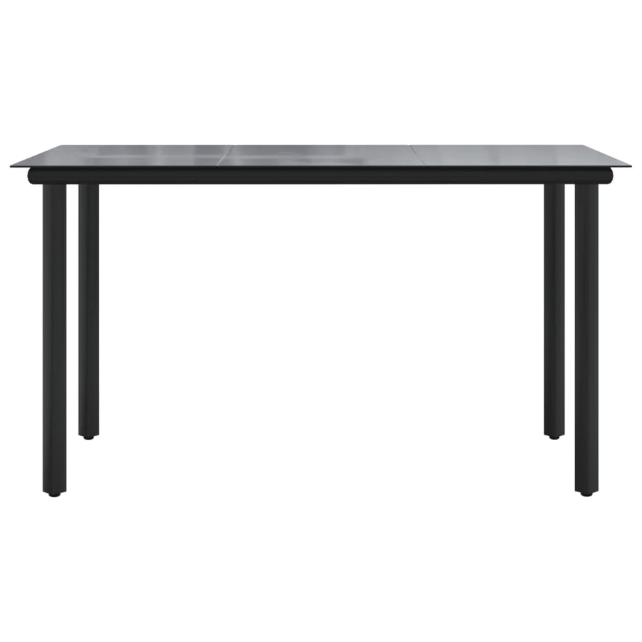 7-Delige Tuinset Pvc-Rattan Zwart 6 200 cm tafellengte
