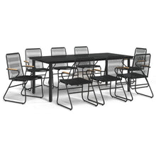 9-Delige Tuinset Pvc-Rattan Zwart 8 200 cm tafellengte