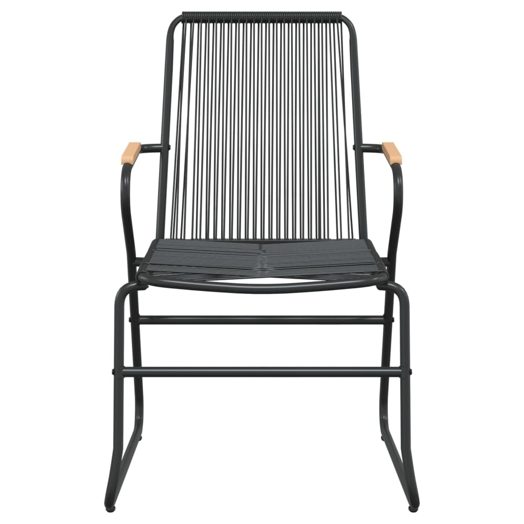9-Delige Tuinset Pvc-Rattan Zwart 8 200 cm tafellengte