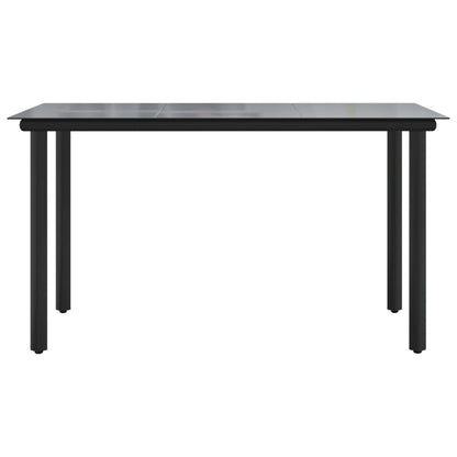 9-Delige Tuinset Pvc-Rattan Zwart 8 200 cm tafellengte