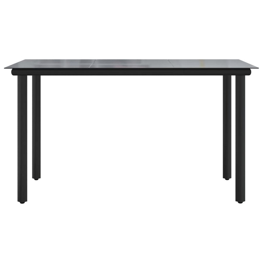 9-Delige Tuinset Pvc-Rattan Zwart 8 200 cm tafellengte