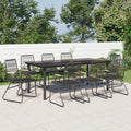 9-delige Tuinset PVC-Poly Rattan zwart