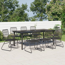 9-Delige Tuinset Pvc-Rattan Zwart 8 200 cm tafellengte