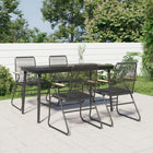 5-piece Garden Furniture Set PVC-Poly Rattan Black