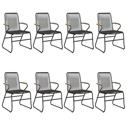 -Delige Tuinset Pvc-Rattan Zwart 9 200 cm tafellengte