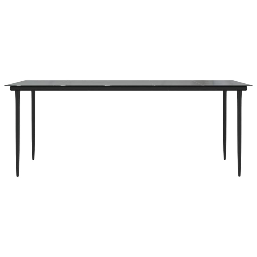 9-delige Tuinset PVC-rattan zwart