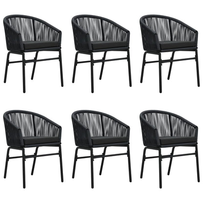 -Delige Tuinset 7 140 cm tafellengte Zwart